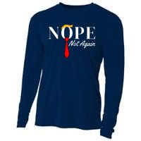 Funny Trump 2024 Nope Not Again Cooling Performance Long Sleeve Crew