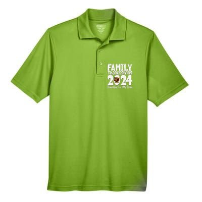 Family Thanksgiving 2024 Crew Dabbing Turkey Group Matching Men's Origin Performance Pique Polo