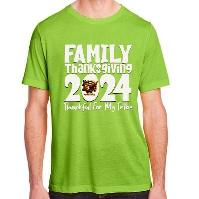 Family Thanksgiving 2024 Crew Dabbing Turkey Group Matching Adult ChromaSoft Performance T-Shirt