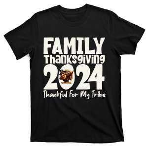 Family Thanksgiving 2024 Crew Dabbing Turkey Group Matching T-Shirt