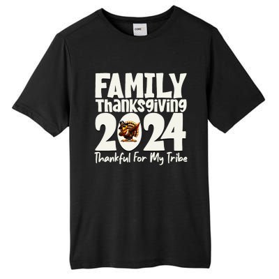 Family Thanksgiving 2024 Crew Dabbing Turkey Group Matching Tall Fusion ChromaSoft Performance T-Shirt