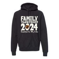 Family Thanksgiving 2024 Crew Dabbing Turkey Group Matching Premium Hoodie