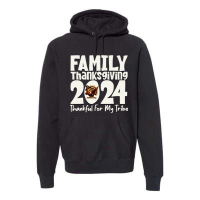 Family Thanksgiving 2024 Crew Dabbing Turkey Group Matching Premium Hoodie