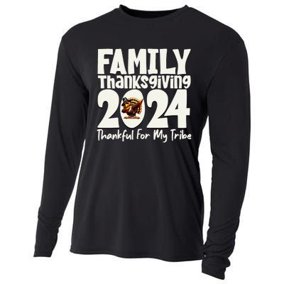 Family Thanksgiving 2024 Crew Dabbing Turkey Group Matching Cooling Performance Long Sleeve Crew