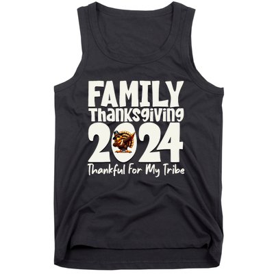 Family Thanksgiving 2024 Crew Dabbing Turkey Group Matching Tank Top