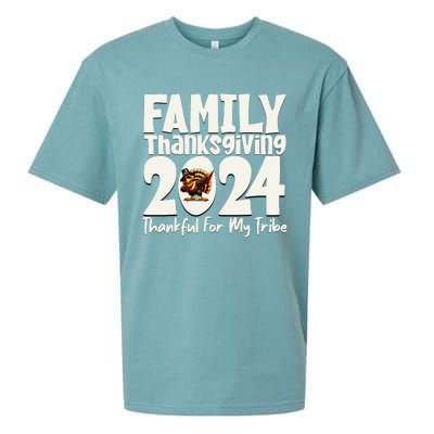 Family Thanksgiving 2024 Crew Dabbing Turkey Group Matching Sueded Cloud Jersey T-Shirt