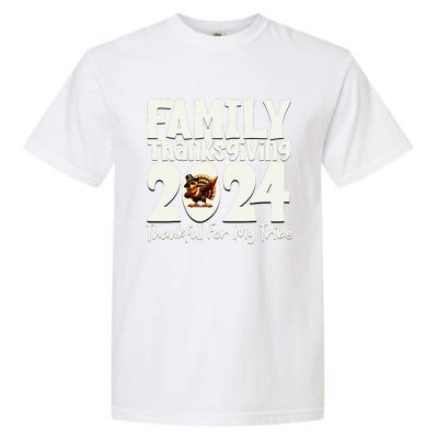 Family Thanksgiving 2024 Crew Dabbing Turkey Group Matching Garment-Dyed Heavyweight T-Shirt