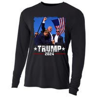 Fight Trump 2024 Election American Flag Donald Trump 2024 Cooling Performance Long Sleeve Crew