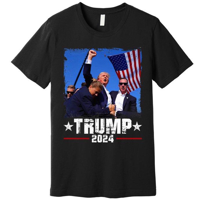 Fight Trump 2024 Election American Flag Donald Trump 2024 Premium T-Shirt