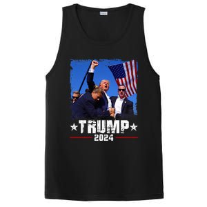 Fight Trump 2024 Election American Flag Donald Trump 2024 PosiCharge Competitor Tank