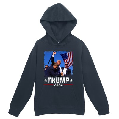 Fight Trump 2024 Election American Flag Donald Trump 2024 Urban Pullover Hoodie