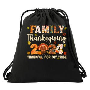 Family Thanksgiving 2024 Thanksgiving Crew Matching Group Drawstring Bag