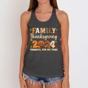 Family Thanksgiving 2024 Thanksgiving Crew Matching Group Women's Knotted Racerback Tank