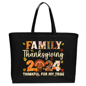 Family Thanksgiving 2024 Thanksgiving Crew Matching Group Cotton Canvas Jumbo Tote