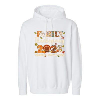 Family Thanksgiving 2024 Thanksgiving Crew Matching Group Garment-Dyed Fleece Hoodie