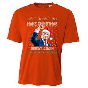 Funny Trump 2024 Make Christmas Great Again Ugly Christmas Gift Cooling Performance Crew T-Shirt