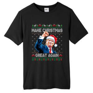 Funny Trump 2024 Make Christmas Great Again Ugly Christmas Gift Tall Fusion ChromaSoft Performance T-Shirt