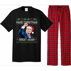 Funny Trump 2024 Make Christmas Great Again Ugly Christmas Gift Pajama Set