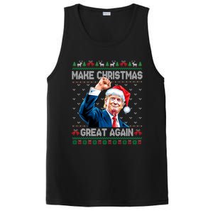 Funny Trump 2024 Make Christmas Great Again Ugly Christmas Gift PosiCharge Competitor Tank