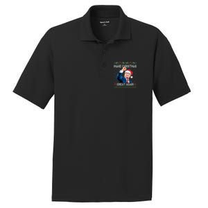 Funny Trump 2024 Make Christmas Great Again Ugly Christmas Gift PosiCharge RacerMesh Polo