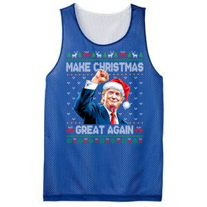 Funny Trump 2024 Make Christmas Great Again Ugly Christmas Gift Mesh Reversible Basketball Jersey Tank