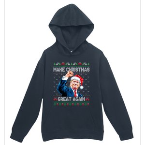 Funny Trump 2024 Make Christmas Great Again Ugly Christmas Gift Urban Pullover Hoodie