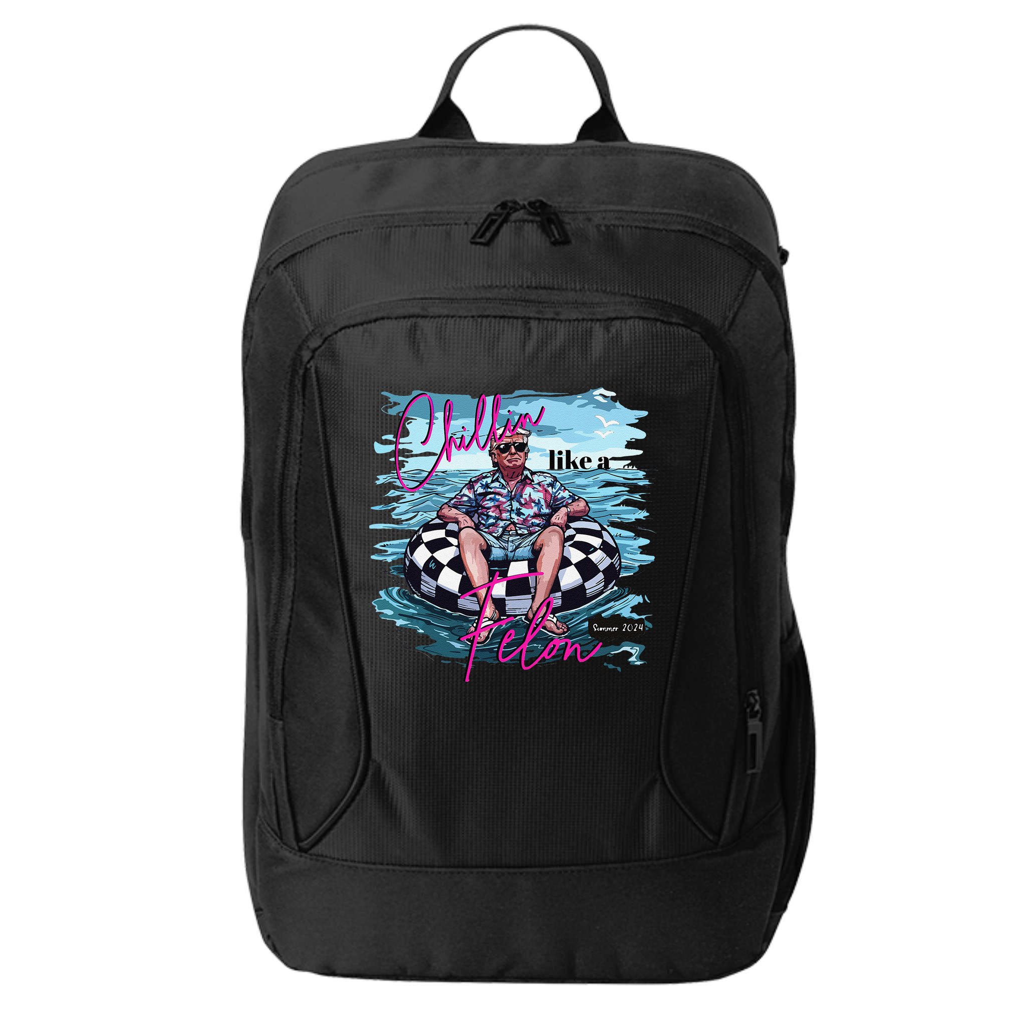 Funny Trump 2024 Chilling Like A Felon Summer 2024 City Backpack