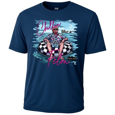 Funny Trump 2024 Chilling Like A Felon Summer 2024 Performance Shirt
