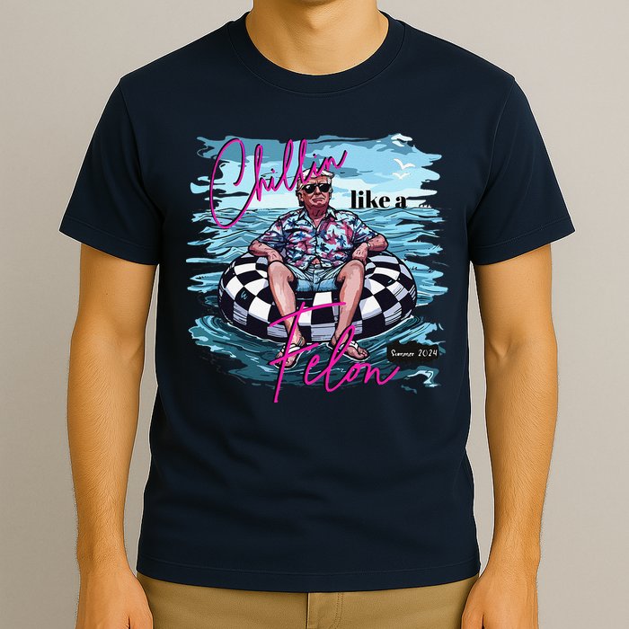 Funny Trump 2024 Chilling Like A Felon Summer 2024 T-Shirt