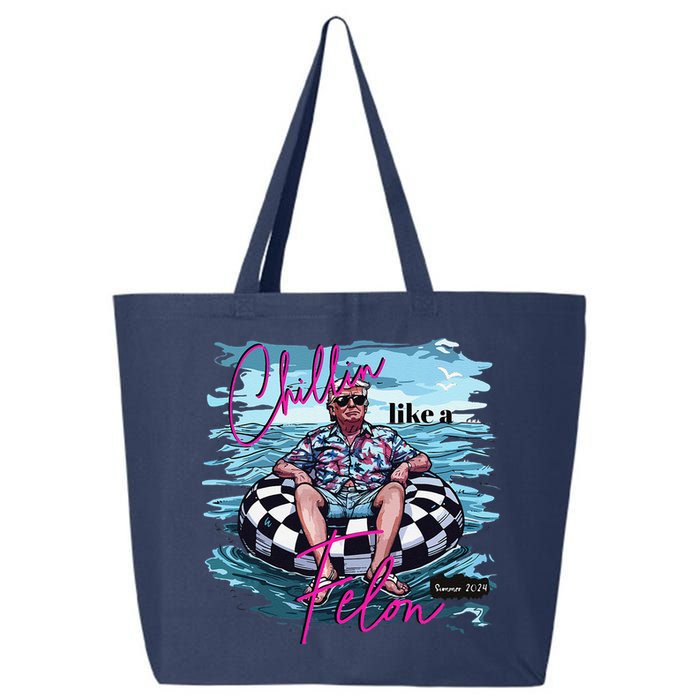 Funny Trump 2024 Chilling Like A Felon Summer 2024 25L Jumbo Tote