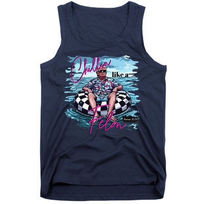 Funny Trump 2024 Chilling Like A Felon Summer 2024 Tank Top