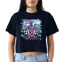 Funny Trump 2024 Chilling Like A Felon Summer 2024 Crop Top