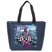 Funny Trump 2024 Chilling Like A Felon Summer 2024 Zip Tote Bag
