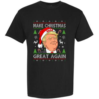 Funny Trump 2024 Make Christmas Great Again Ugly Garment-Dyed Heavyweight T-Shirt