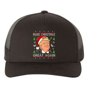 Funny Trump 2024 Make Christmas Great Again Ugly Yupoong Adult 5-Panel Trucker Hat