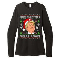 Funny Trump 2024 Make Christmas Great Again Ugly Womens CVC Long Sleeve Shirt