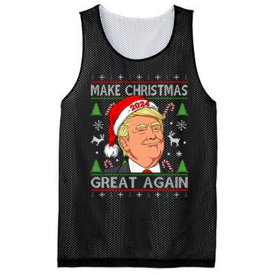 Funny Trump 2024 Make Christmas Great Again Ugly Mesh Reversible Basketball Jersey Tank