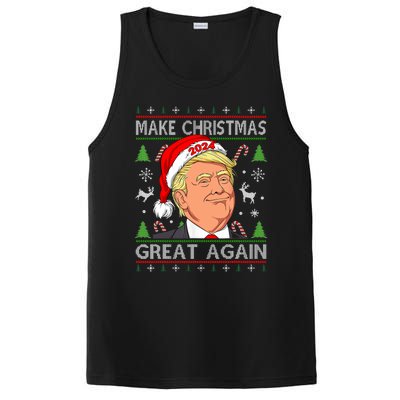 Funny Trump 2024 Make Christmas Great Again Ugly PosiCharge Competitor Tank