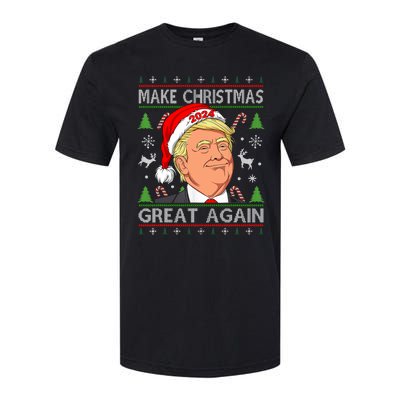 Funny Trump 2024 Make Christmas Great Again Ugly Softstyle CVC T-Shirt