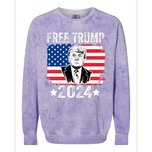 FREE TRUMP 2024 Colorblast Crewneck Sweatshirt