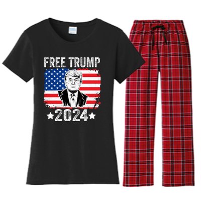 FREE TRUMP 2024 Women's Flannel Pajama Set