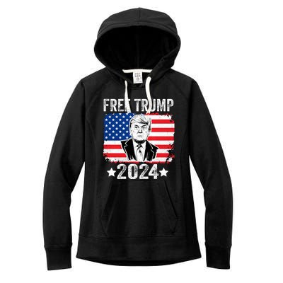 FREE TRUMP 2024 Women's Fleece Hoodie