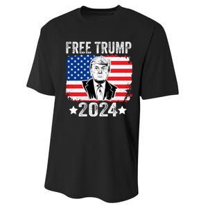 FREE TRUMP 2024 Performance Sprint T-Shirt