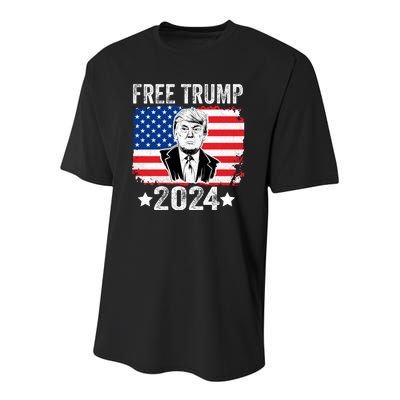 FREE TRUMP 2024 Youth Performance Sprint T-Shirt