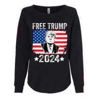 FREE TRUMP 2024 Womens California Wash Sweatshirt