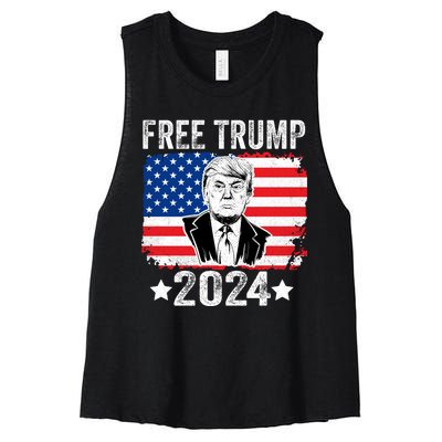 FREE TRUMP 2024 Women's Racerback Cropped Tank