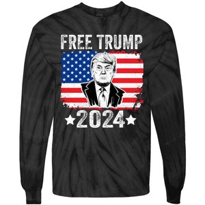 FREE TRUMP 2024 Tie-Dye Long Sleeve Shirt