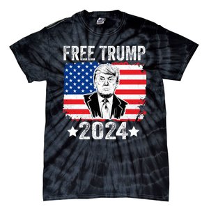 FREE TRUMP 2024 Tie-Dye T-Shirt