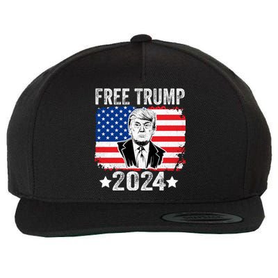 FREE TRUMP 2024 Wool Snapback Cap