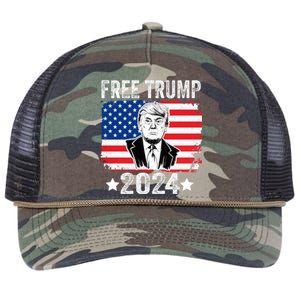 FREE TRUMP 2024 Retro Rope Trucker Hat Cap